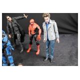 Action Figure Lot - Spider-Man, Batman, Neo, Halo-Style Marine & More
