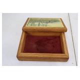 Wooden Keepsake Box - Pheasants Forever Habitat Print Long Shadows Gary Moss