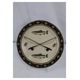 Dinner Plates - Woolrich The Hadley Collection, 8.5-Inch, Fishing Motif (Set of 8)