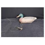 Mallard Duck Decoy - Carved Wood Green Head