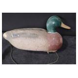 Mallard Duck Decoy - Carved Wood Green Head