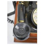 Vintage Rotary Desk Telephone - Brass & Black with Eagle Emblem