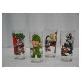 Looney Tunes Glasses - Warner Brothers Collectible (1973-1976) 4-Pack