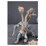 Galoob Golden Girl Dragon Queen & Turquoise Guardian Figures - Shield & Swords