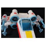 Vintage Spacecraft Toy - White & Blue with Red/Yellow Stripes
