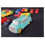 Teal Bus with Yellow Wheels - Multicolor Toy Car Lot