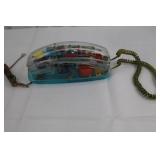 2x Unisonic 6900 Vintage Clear-Case Phone Handsets