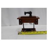 Miniature Sewing Machine Desk with Pedestal Stand
