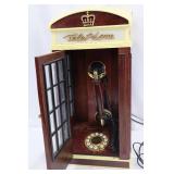 Vintage Style Wooden Telephone Booth - Rotary Dial Decor