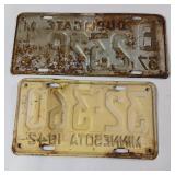 Vintage Raised Letter Minnesota License Plates