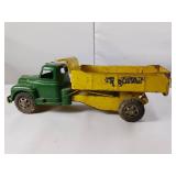 Vintage Buddy L pressed steel hydraulic dump truck metal toy