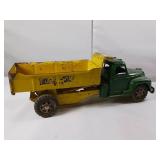 Vintage Buddy L pressed steel hydraulic dump truck metal toy