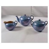 1930s Vintage Blue Shofu Japan Lusterware  Stunning Iridescent Finish