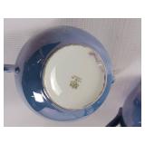 1930s Vintage Blue Shofu Japan Lusterware  Stunning Iridescent Finish