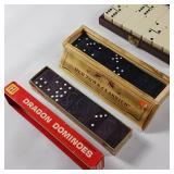 Dominoes  Double Sixes  3 sets  Dragon, Old Town Classics and Roberts SF