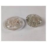 Glass floral “frogs” - Vintage glass – 2 pieces