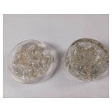 Glass floral “frogs” - Vintage glass – 2 pieces