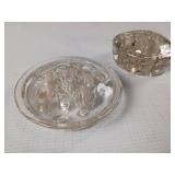 Glass floral “frogs” - Vintage glass – 2 pieces