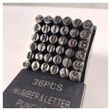 36 pc  6MM - Numbers & Letters Punch set  Metal/Leather craft stamps
