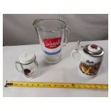 Vintage Schmidt Beer Pitcher & Bavarian Beer Stein