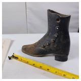 Vintage Cast Iron Door Stop Boot  Vintage Ad for Little Things that girls Love!