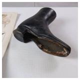 Vintage Cast Iron Door Stop Boot  Vintage Ad for Little Things that girls Love!