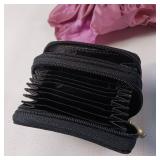 Doll house Thread Holder and Vintage Pin Cushion and Suede wallet with touchscreen talking picture frame