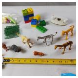 Bendy Legs and other farm animals  Nook the Husky  Beanie Baby  Legos