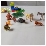 Bendy Legs and other farm animals  Nook the Husky  Beanie Baby  Legos