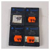 8 MB, x4 - Playstation 2 memory cards, magic gate Sony brand. 