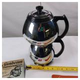 Sunbeam electric coffee pot - coffee Master model c30 with cord, filters, original paperwork & Tag
