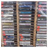 36 x 32 inches Large Lot of Cassette Tapes in Wooden Display Case