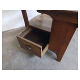 Antique School House Desk with Side Drawer