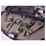 Diamond Brand Camo Compound Hunting Bow with Case and Arrows - sites