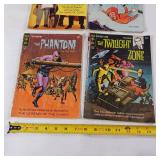 Lot of 4 vintage comics - Twilight Zone Three Stooges - The Phantom and Abbot and Costello