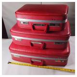 Old School Vintage Nesting Luggage Set - 3 Piece