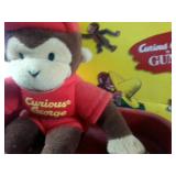 Curious George Doll with Radio Flyer Wagon