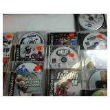 Large Lot of Play Station Games and Booklets  Over 30 games with cases  Titles include : Rally Cross  WF War Zone  Knockout Kings  Pro Wrestling  NASCAR  Medal of Honor + Tons More!