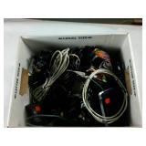 Big O box of cords and Video Game Connectors  RCA to Coax
