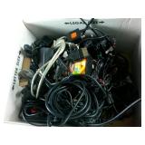 Big O box of cords and Video Game Connectors  RCA to Coax
