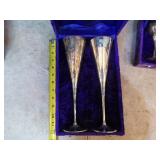 Baroque by Wallace Candle Holder with Silver Plated Goblets