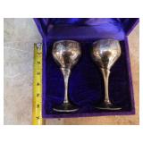 Baroque by Wallace Candle Holder with Silver Plated Goblets