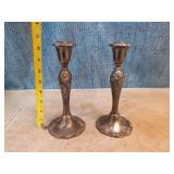Baroque by Wallace Candle Holder with Silver Plated Goblets