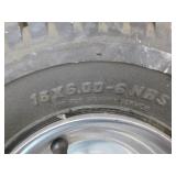 3 Lawn Mower Tires on Rims