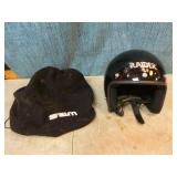 Motorcycle Exhaust Pipes and Helmet