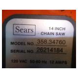 Sears/Craftsman 14" Electric Chains Saw with Case