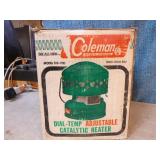 Coleman Heater and Binoculars