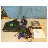 XBox with Controllers and Games
