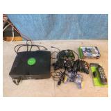 XBox with Controllers and Games