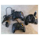XBox with Controllers and Games